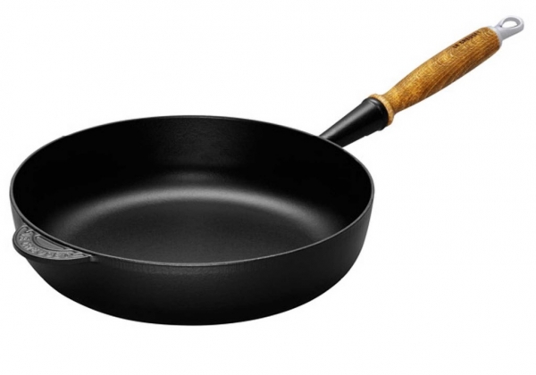 Sautépfanne mit Holzgriff 28cm, Schwarz